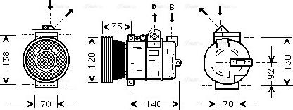 Ava Quality Cooling AUAK043 - Компресор, кондиціонер autozip.com.ua