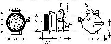 Ava Quality Cooling AUAK188 - Компресор, кондиціонер autozip.com.ua