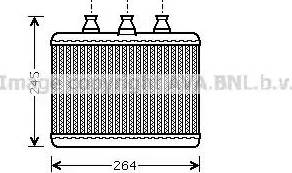 Ava Quality Cooling BW 6271 - Теплообмінник, опалення салону autozip.com.ua