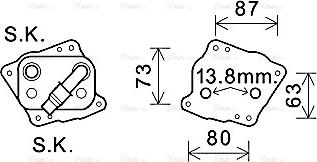 Ava Quality Cooling BW3412 - Масляний радіатор, рухове масло autozip.com.ua