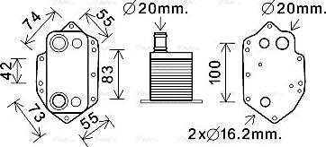 Ava Quality Cooling BW3554 - Масляний радіатор, рухове масло autozip.com.ua