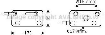 Ava Quality Cooling BW 3347 - Масляний радіатор, автоматична коробка передач autozip.com.ua
