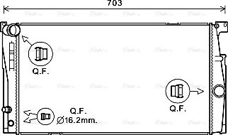 Ava Quality Cooling BW2549 - Радіатор, охолодження двигуна autozip.com.ua