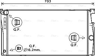 Ava Quality Cooling BW2624 - Радіатор, охолодження двигуна autozip.com.ua