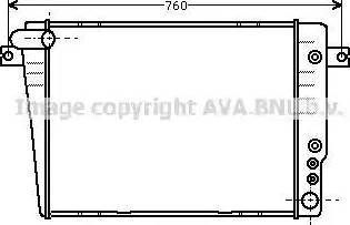 AVA BW 2070 - Радіатор, охолодження двигуна autozip.com.ua