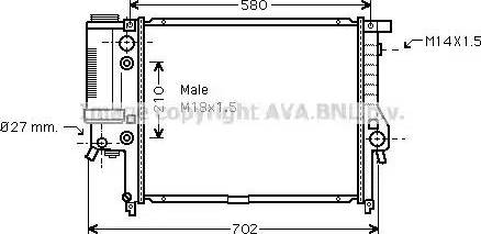 Ava Quality Cooling BW 2143 - Радіатор, охолодження двигуна autozip.com.ua