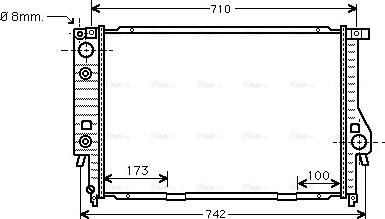 Ava Quality Cooling BW 2134 - Радіатор, охолодження двигуна autozip.com.ua