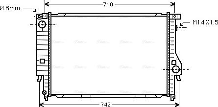 Ava Quality Cooling BW 2164 - Радіатор, охолодження двигуна autozip.com.ua