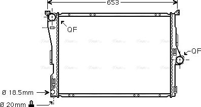 Ava Quality Cooling BW2304 - Радіатор, охолодження двигуна autozip.com.ua