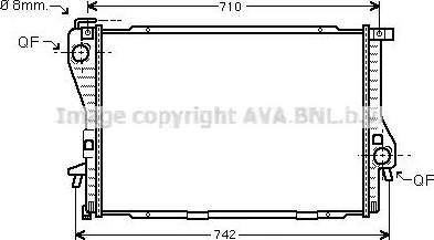 Ava Quality Cooling BW 2235 - Радіатор, охолодження двигуна autozip.com.ua