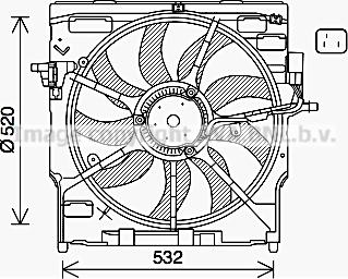 Ava Quality Cooling BW7563 - Вентилятор, охолодження двигуна autozip.com.ua