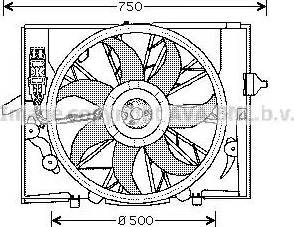 Ava Quality Cooling BW 7504 - Вентилятор, охолодження двигуна autozip.com.ua