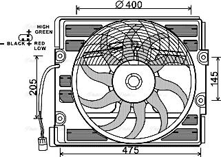 Ava Quality Cooling BW 7512 - Вентилятор, охолодження двигуна autozip.com.ua