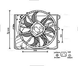 Ava Quality Cooling BW7528 - Вентилятор, охолодження двигуна autozip.com.ua