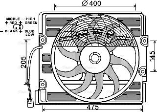 Ava Quality Cooling BW 7527 - Вентилятор, охолодження двигуна autozip.com.ua