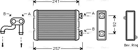 Ava Quality Cooling BWA6257 - Теплообмінник, опалення салону autozip.com.ua