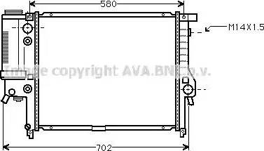 Ava Quality Cooling BWA2122 - Радіатор, охолодження двигуна autozip.com.ua