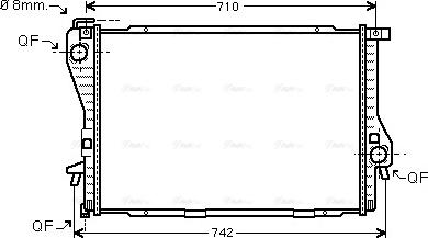 Ava Quality Cooling BWA2301 - Радіатор, охолодження двигуна autozip.com.ua