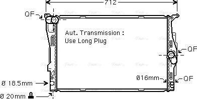 Ava Quality Cooling BWA2303 - Радіатор, охолодження двигуна autozip.com.ua