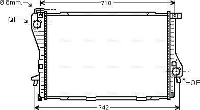 Ava Quality Cooling BWA2235 - Радіатор, охолодження двигуна autozip.com.ua