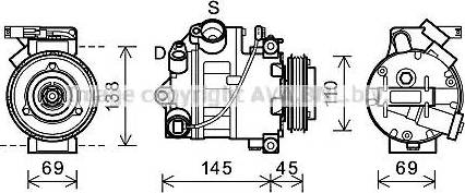 Ava Quality Cooling BWK444 - Компресор, кондиціонер autozip.com.ua