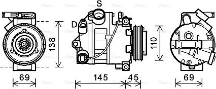 Ava Quality Cooling BWAK444 - Компресор, кондиціонер autozip.com.ua