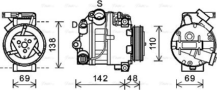 Ava Quality Cooling BWAK443 - Компресор, кондиціонер autozip.com.ua