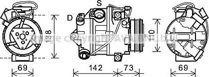 Ava Quality Cooling BWK452 - Компресор, кондиціонер autozip.com.ua