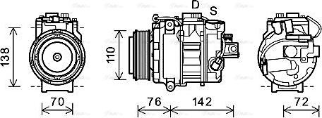 Ava Quality Cooling BWAK419 - Компресор, кондиціонер autozip.com.ua