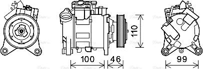 Ava Quality Cooling BWAK489 - Компресор, кондиціонер autozip.com.ua