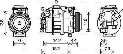 Ava Quality Cooling BWAK423 - Компресор, кондиціонер autozip.com.ua