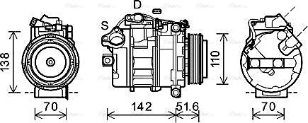 Ava Quality Cooling BWAK427 - Компресор, кондиціонер autozip.com.ua