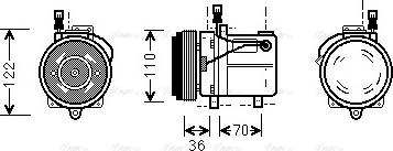 Ava Quality Cooling BWAK060 - Компресор, кондиціонер autozip.com.ua