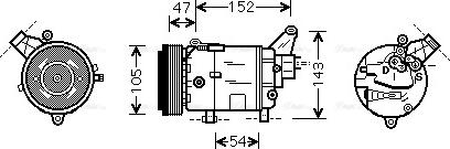 Ava Quality Cooling BWAK076 - Компресор, кондиціонер autozip.com.ua