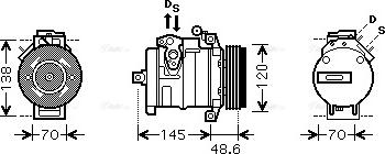 Ava Quality Cooling BWAK345 - Компресор, кондиціонер autozip.com.ua