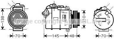 Ava Quality Cooling BWAK348 - Компресор, кондиціонер autozip.com.ua