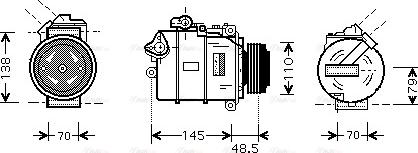 Ava Quality Cooling BWAK309 - Компресор, кондиціонер autozip.com.ua