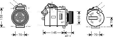 Ava Quality Cooling BWAK306 - Компресор, кондиціонер autozip.com.ua