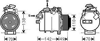 Ava Quality Cooling BWAK387 - Компресор, кондиціонер autozip.com.ua