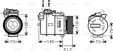 Ava Quality Cooling BWAK329 - Компресор, кондиціонер autozip.com.ua