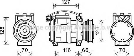 Ava Quality Cooling BWAK230 - Компресор, кондиціонер autozip.com.ua