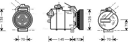 Ava Quality Cooling BWAK226 - Компресор, кондиціонер autozip.com.ua