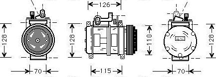 Ava Quality Cooling BWAK227 - Компресор, кондиціонер autozip.com.ua