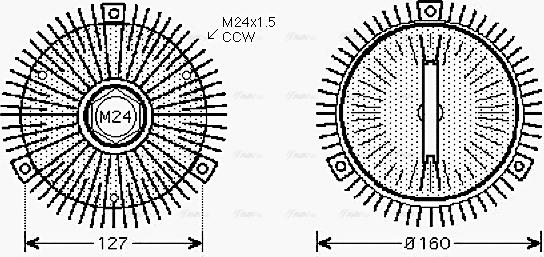 Ava Quality Cooling BW C391 - Зчеплення, вентилятор радіатора autozip.com.ua