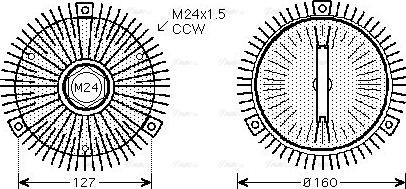 Ava Quality Cooling BW C324 - Зчеплення, вентилятор радіатора autozip.com.ua