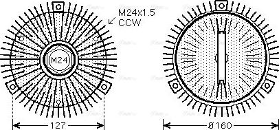 Ava Quality Cooling BWC325 - Зчеплення, вентилятор радіатора autozip.com.ua