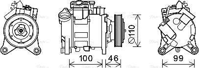 Ava Quality Cooling BWK489 - Компресор, кондиціонер autozip.com.ua