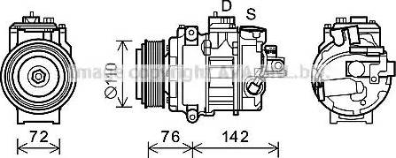 Ava Quality Cooling BWK486 - Компресор, кондиціонер autozip.com.ua