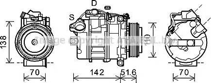 Ava Quality Cooling BWK427 - Компресор, кондиціонер autozip.com.ua