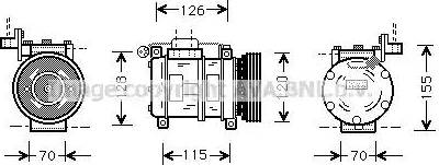 Ava Quality Cooling BW K040 - Компресор, кондиціонер autozip.com.ua